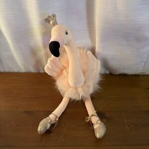 Laila & Lainey Pink Plush Ballerina Flamingo Stuffed Animal 16"